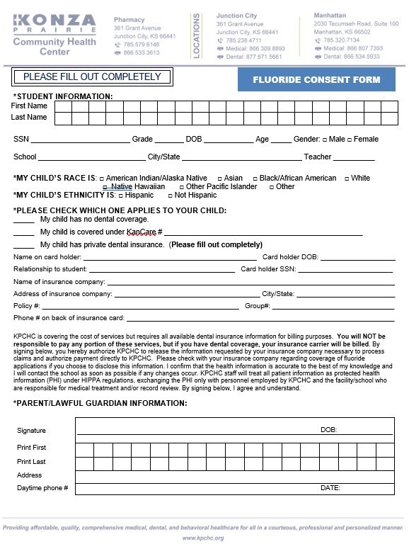 Fluoride Consent English