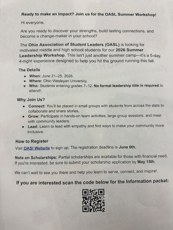 OASL Summer Workshop and the OMUN Leadership Retreat