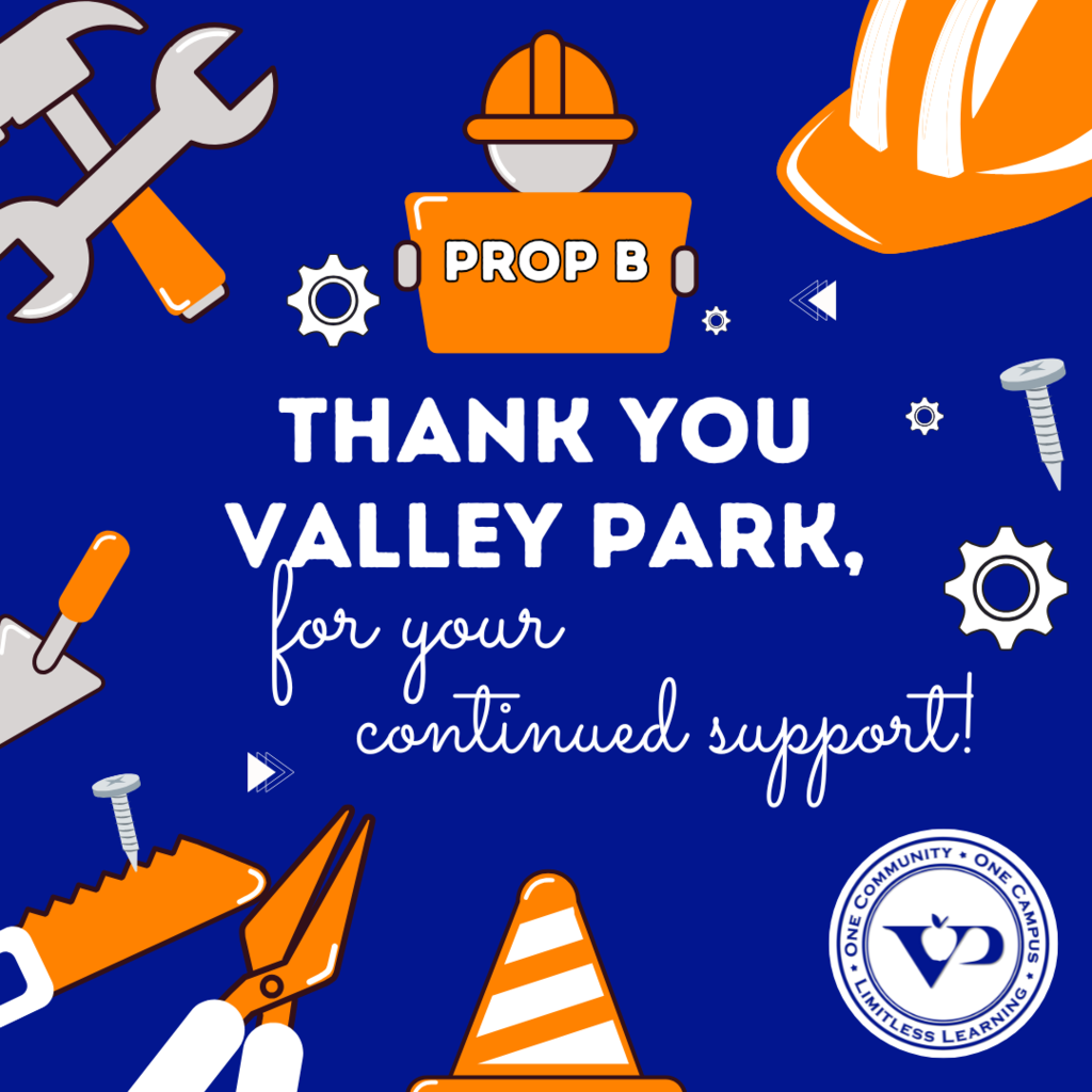 A huge thank you again to our Valley Park community for making Prop B possible! 💙🧡 Because of your support, our schools are moving forward in big ways. Take a look at the progress, it’s impressive! 👉 www.vpschools.org/propbprogress #VPPride #OneCommunity