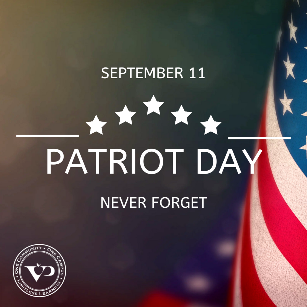 Today on Patriots Day, our Valley Park community pauses to remember the lives lost on September 11, 2001, and honor the courage of first responders and everyday heroes. Together, we reflect on the importance of unity, kindness, and resilience for our students, families, and community. 💙🧡 #PatriotsDay #VPPride