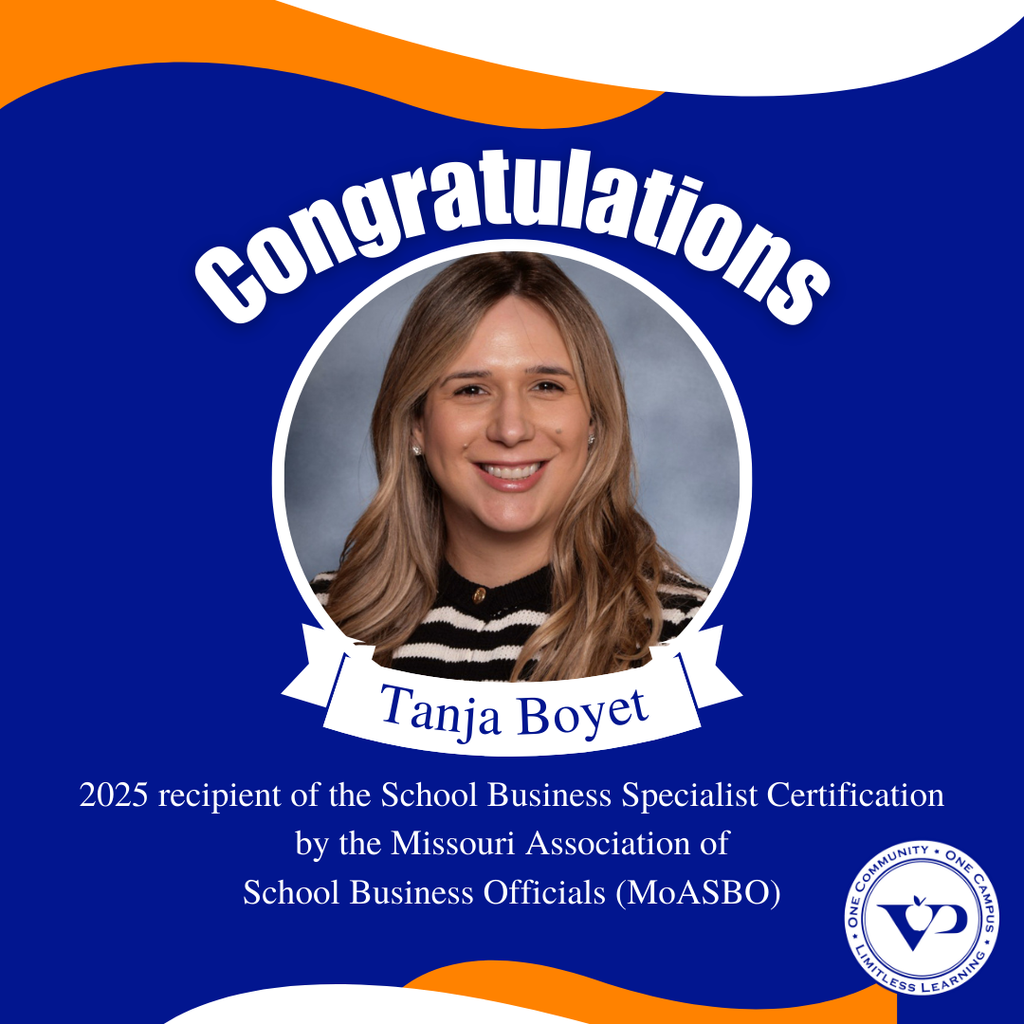 We’re so proud of Tanja Boyet, recognized among Missouri’s top school business leaders! 👏 Her achievement shines a light on the excellence in Valley Park. Full story here: https://www.vpschools.org/article/2420406  #VPPride