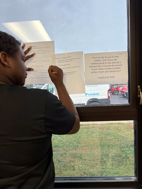 Our students dove into Frankenstein by reading six key passages between Victor and his Creature. They explored how word choice sets the mood and discovered how language itself fuels the conflict in the story. #LimitlessLearning #VPPride