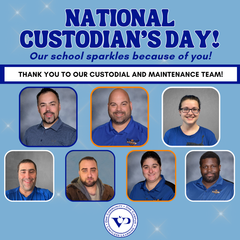 💙🧡 Huge thanks to our incredible custodians & maintenance team! You keep our schools safe, clean & running strong every day. We appreciate you! 🙌 #VPPride #OneCommunity