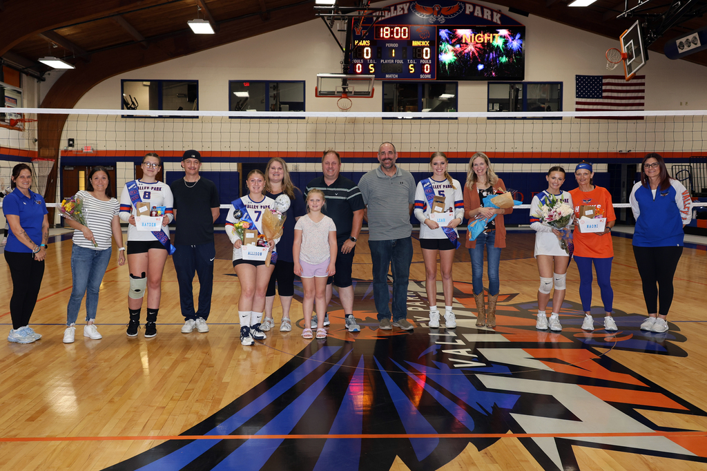 Last  night, we celebrated our amazing senior manager and volleyball players! Gavi,  Hayden, Leah, Allison and Naomi.🎉 You’ve spiked your way into our hearts, leaving behind countless memories and so many reasons to be proud. From the court to the classroom, your dedication and hard work have made a lasting impact and we can’t wait to see all that’s still ahead. Let’s finish strong, Hawks! 💙🧡 #VPPride #GoHawks