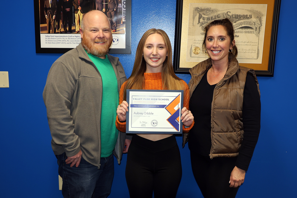 Last night’s Board of Education meeting was full of reasons to celebrate! 🎉 We cheered on our Athletes of the Month, Paityn Smith (Cheerleading) and Tim Coleman (Basketball), and recognized our VPHS VIP Students, Daniel Lutz, Aubrey Dibble, and Aiden Papen. So much Hawk Pride in one room! 💙🧡 #VPPride #OneCommunity