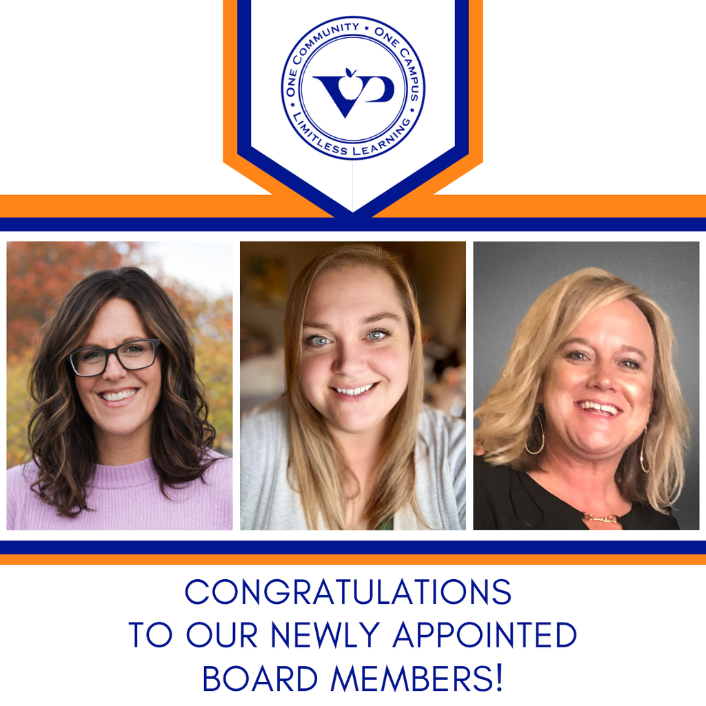 Three candidates have filed for three open seats on the Valley Park Board of Education. Because the number of candidates matches the number of available positions, state statute allows the Valley Park School District to appoint board members this year rather than hold an election for the three-year terms. Congratulations to our newly appointed board members. We’re excited to welcome one new face, Elicia Bailey, and recognize two returning members, Lisa Finder and Rebecca Menley, who will continue serving on the board. The Valley Park School District Board of Education plays a vital role in guiding our schools through thoughtful leadership, community perspective, and student-focused decision making. We’re fortunate to have such a dedicated group of community leaders serving our district. These members will join the current board, including Kim Bellchamber, Phyllis Geary, Pete Coates, and Yasmin Chittakhone. The newly appointed board members will be sworn in at the April 15 School Board Reorganization Meeting. We would also like to extend our sincere thanks to our departing board member, Rich Schmitt, for his years of service to the Valley Park School District. His student-centered leadership, experience, and voice have made a lasting impact, and he will be greatly missed. Thank you for your service. 💙🧡 #VPPride