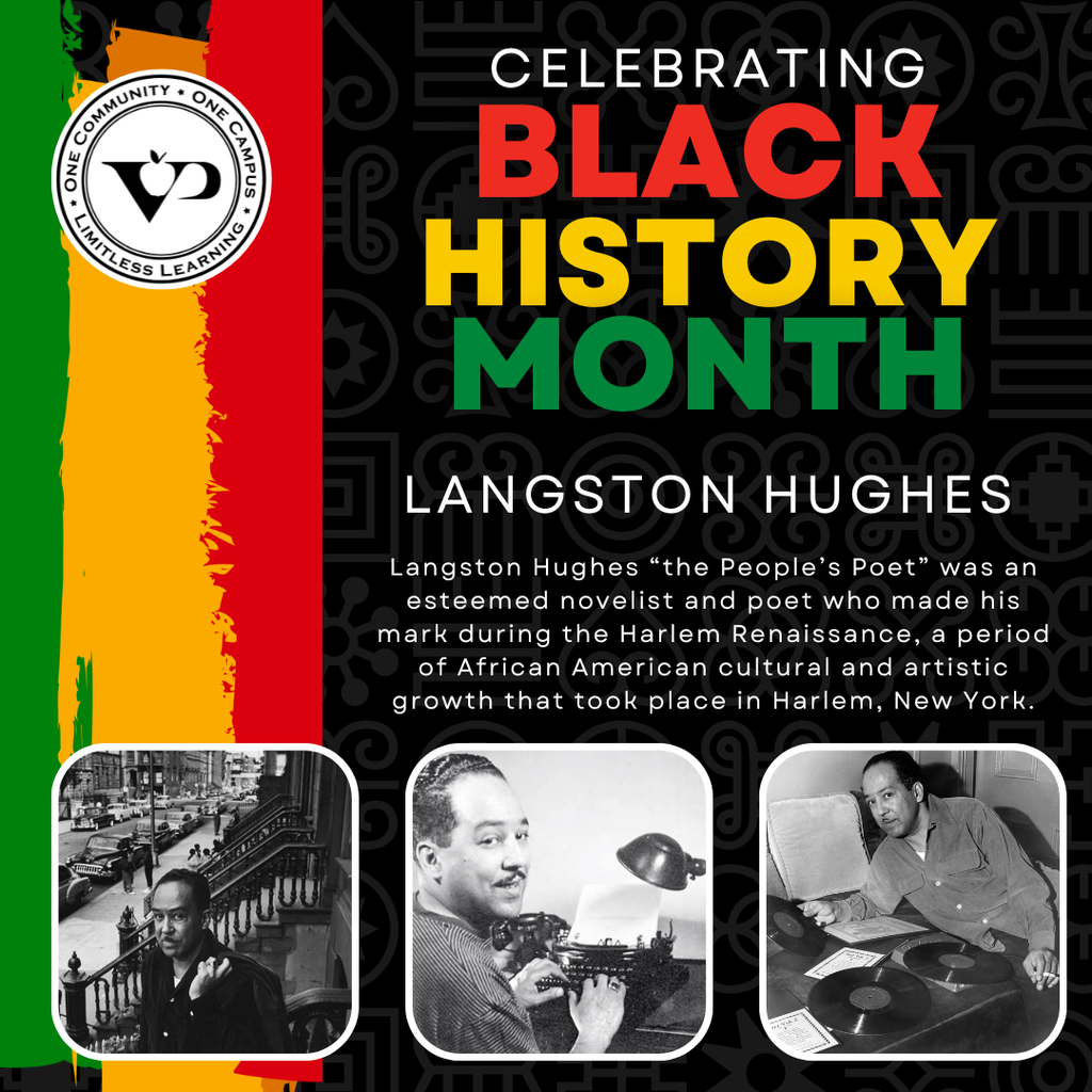 Today, in honor of #BlackHistoryMonth, we celebrate Langston Hughes. Langston was an esteemed novelist and poet who made his mark during the Harlem Renaissance, a period African American cultural and artistic growth that took place in Harlem, New York. Langston Hughes’ first book of poetry, The Weary Blues, and subsequent works, helped outline the economic situation of lower-class African Americans. Hughes was a major influence on his contemporaries, which included Zora Neale Hurston and Wallace Thurman, among others. #VPPride