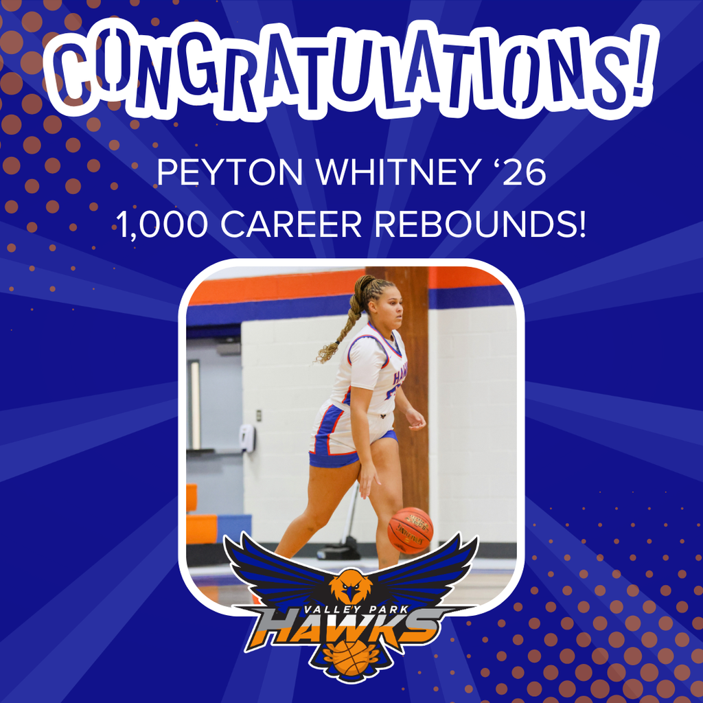 Peyton Whitney reached a major career milestone, earning her 1,000th rebound. That’s 1,000 plays fueled by effort, positioning and consistency on the court. Proud of the work she’s put in to get here. 🏀💙🧡 #VPPride