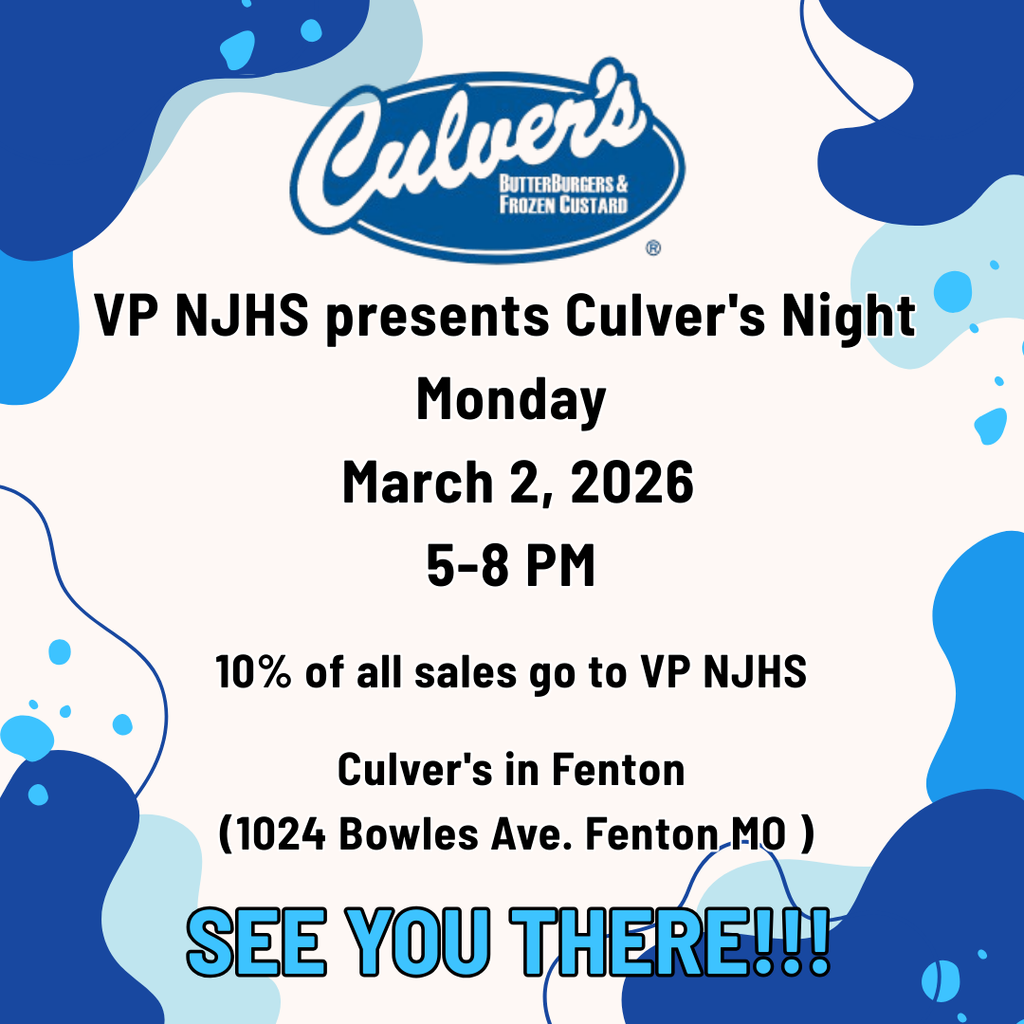Join us tomorrow night to support NJHS. 5-8PM at Culver's in Fenton! Skip the meal prep and support a great cause! #VPPride #OneCommunity