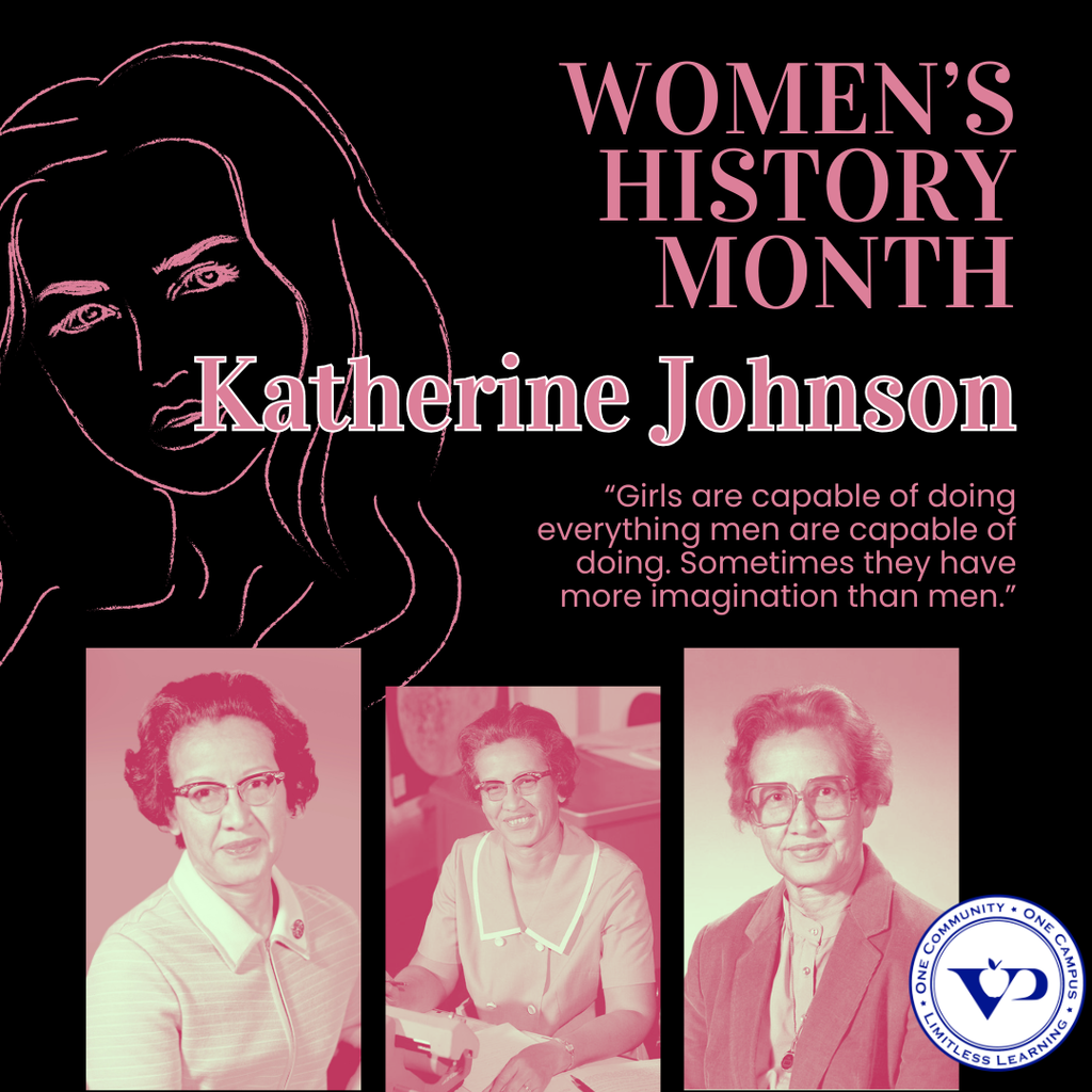 This Women’s History Month, we celebrate Katherine Johnson 🚀 Her math helped send astronauts to space and bring them home safely. Proof that precision, perseverance, and a love of learning can change the world. #WomensHistoryMonth #VPPride