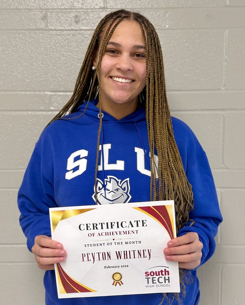 South Tech’s STAR Program celebrates students and staff who go above and beyond through kindness, hard work, and the positive impact they make each day.  Congratulations to Peyton Whitney ’26, Health Sciences, for being named a STAR award recipient. Peyton was nominated alongside other students from across St. Louis for consistently showing up, helping others, and making South Tech a better place to be.  We’re proud of you, Peyton! ⭐ #VPPride