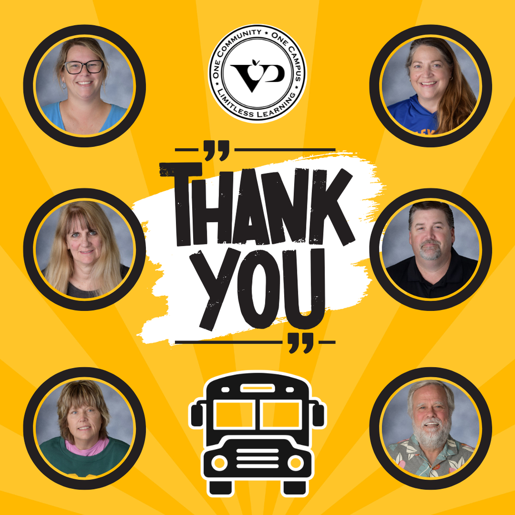 🚌💙🧡 Happy School Bus Driver Appreciation Day! 🧡💙🚌  Today, we’re celebrating the incredible drivers who start and end each day with care, patience and a whole lot of heart. Rain or shine, early mornings or busy afternoons, they’re the first smile our students see and the last wave they get before heading home.  Our bus drivers do so much more than get students from point A to point B. They create a safe, welcoming space, build relationships and play a big role in making each day a great one for our Hawks.  Take a moment to thank a bus driver today, we couldn’t do it without you! 🦅💙🧡 #VPPride #OneCommunity #LimitlessLearning