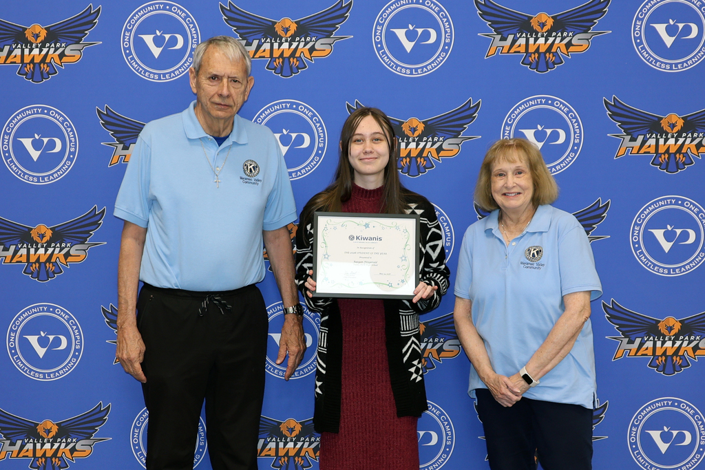 Congratulations to Raegan Fitzgerald on being selected as VPHS’s nominee for the Kiwanis Club of Meramec Valley Community Student of the Year Award! 💙🧡 This honor recognizes a junior who demonstrates dedication, leadership and a positive impact on others. We’re proud of the example Raegan sets each day at Valley Park! 🎉 #VPPride #OneCommunity #LimitlessLearning