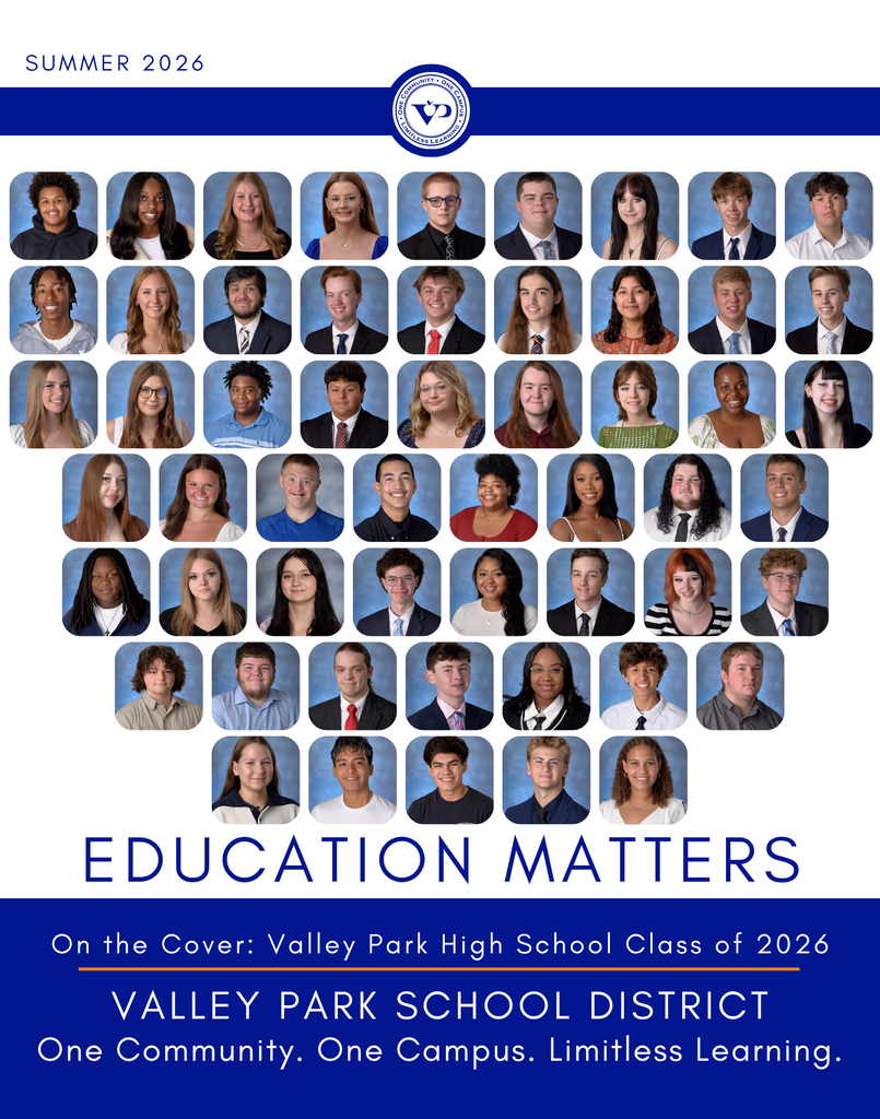 ☀️ Check out the Summer Newsletter! Catch up on the Class of 2026 celebrations, district highlights, student achievements and upcoming events. Take a few minutes to see what's happening across Valley Park School District as we celebrate another incredible year and look ahead to 26-27. Read it here: www.vpschools.org/newsletter #VPPride #OneCommunity #LimitlessLearning