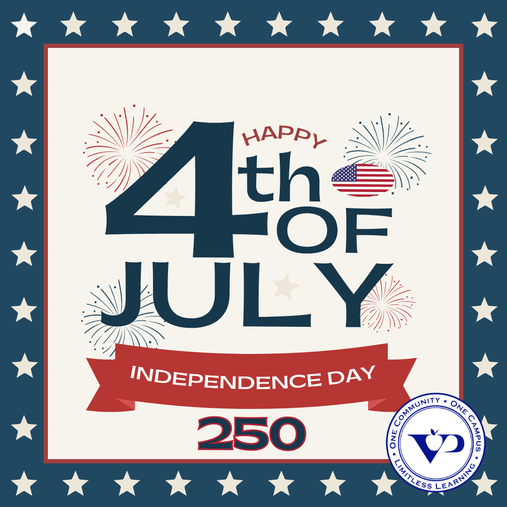 Happy Fourth of July from all of us at Valley Park School District! Today, we celebrate the values of freedom, unity and community. Wishing you a safe and joyful holiday with family and friends. 💙❤️ #VPPride #OneCommunity