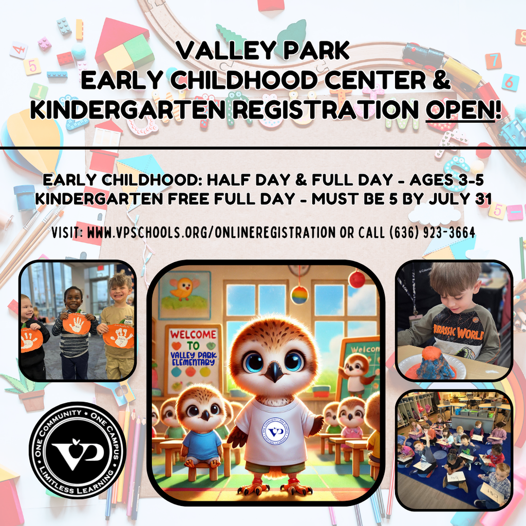 🌟 Big steps start here! Valley Park is now enrolling for Early Childhood & Kindergarten programs! 👶 Early Childhood (ages 3–5): Half-day & full-day 🎓 Kindergarten: Free full-day for kids turning 5 by July 31 Come grow with us! 📲 www.vpschools.org/ecc 📲 www.vpschools.org/kindergarten #LimitlessLearning #VPPride #OneCampus