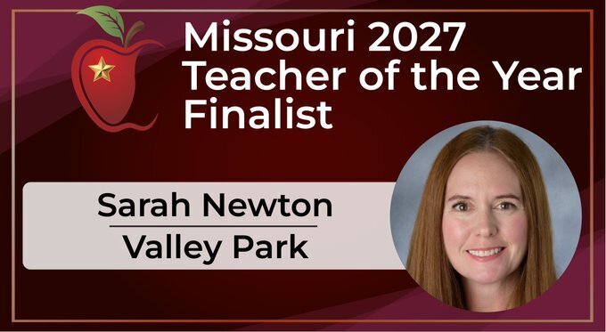 Valley Park Middle School teacher Sarah Newton has officially been named a finalist for the 2027 Missouri Teacher of the Year award! 🎉 This prestigious statewide recognition celebrates Sarah’s dedication, creativity and lasting impact on her students and the Valley Park community. We’re incredibly proud to see her excellence in the classroom recognized among Missouri’s very best educators! Congratulations, Sarah! 💙🧡 #VPPride #LimitlessLearning