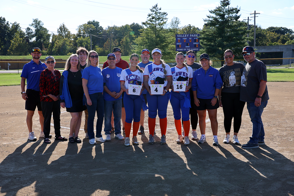 Tonight was a special one for our Hawks! 🥎💙🧡 We celebrated our softball seniors, Adison, Alivia and Jenna, and all they’ve brought to the team throughout their time at Valley Park. We’re so proud of these three and loved getting to celebrate them tonight! Congratulations, ladies! Enjoy every moment of the rest of your senior season! 🧡 #VPPride #GoHawks
