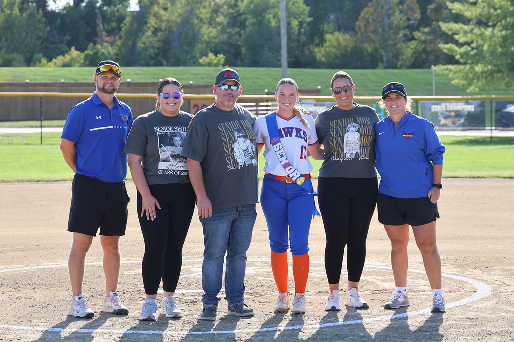 Tonight was a special one for our Hawks! 🥎💙🧡 We celebrated our softball seniors, Adison, Alivia and Jenna, and all they’ve brought to the team throughout their time at Valley Park. We’re so proud of these three and loved getting to celebrate them tonight! Congratulations, ladies! Enjoy every moment of the rest of your senior season! 🧡 #VPPride #GoHawks