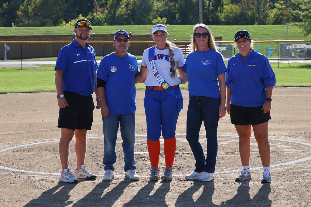 Tonight was a special one for our Hawks! 🥎💙🧡 We celebrated our softball seniors, Adison, Alivia and Jenna, and all they’ve brought to the team throughout their time at Valley Park. We’re so proud of these three and loved getting to celebrate them tonight! Congratulations, ladies! Enjoy every moment of the rest of your senior season! 🧡 #VPPride #GoHawks