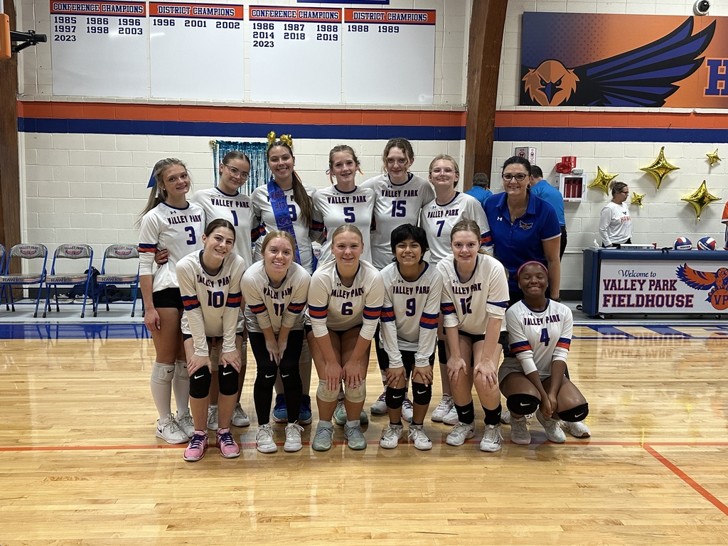Tonight was all about celebrating our seniors! 💙🧡  We were proud to recognize Kate and Kimberly, our volleyball and cross country seniors, for their dedication, hard work and the impact they’ve made on their teams throughout their time at Valley Park.  These two have given us so much to cheer for, and tonight it was our turn to celebrate them!  Congratulations, ladies! We’re so proud of you and can’t wait to see you finish your senior seasons strong! 🧡💙  #VPPride #GoHawks