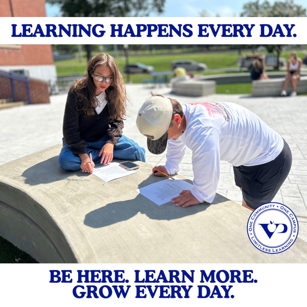 💙🧡 Learning Happens Every Day! 🦅 Every school day brings something new! From classroom discussions and hands-on activities to working with classmates, learning happens in ways that can't always be made up. When students miss school, they miss more than assignments. They miss valuable opportunities to learn, connect and grow. Let's make every day count, Hawks! 💙🧡 #VPPride #GoHawks #AttendanceMatters