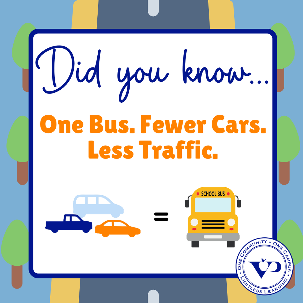 DID YOU KNOW? 🚗  One school bus can take dozens of cars off the road during morning drop-off and afternoon pickup!  Fewer cars around schools can mean less congestion, smoother traffic flow and safer arrival and dismissal times.
