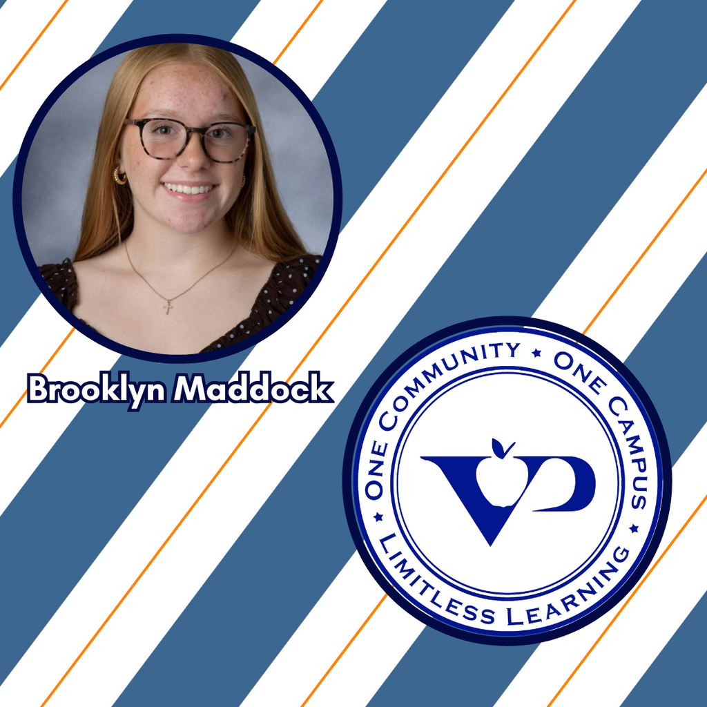 🎉 Lots to celebrate at last night’s BOE meeting! Congrats to Athletes of the Month Joe Cook & Brooklyn Maddock and VPMS Students of the Month Debora Reinaldo ’33 & Sarah Colvin ’32! Brooklyn couldn’t join us, but we were proud to recognize her! 💙🧡 #VPPride #VPHawks