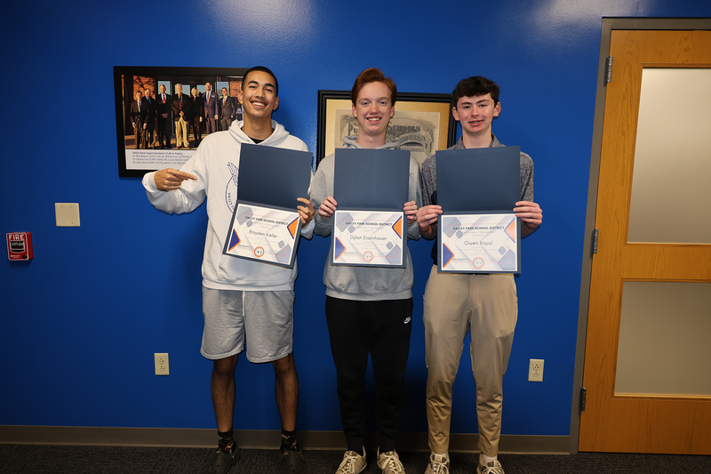 Take a look at the outstanding Valley Park students recognized by the Board this school year!