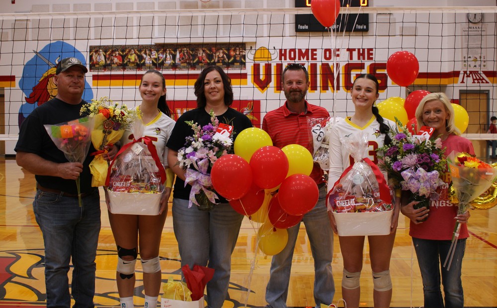 Volleyball players and parents