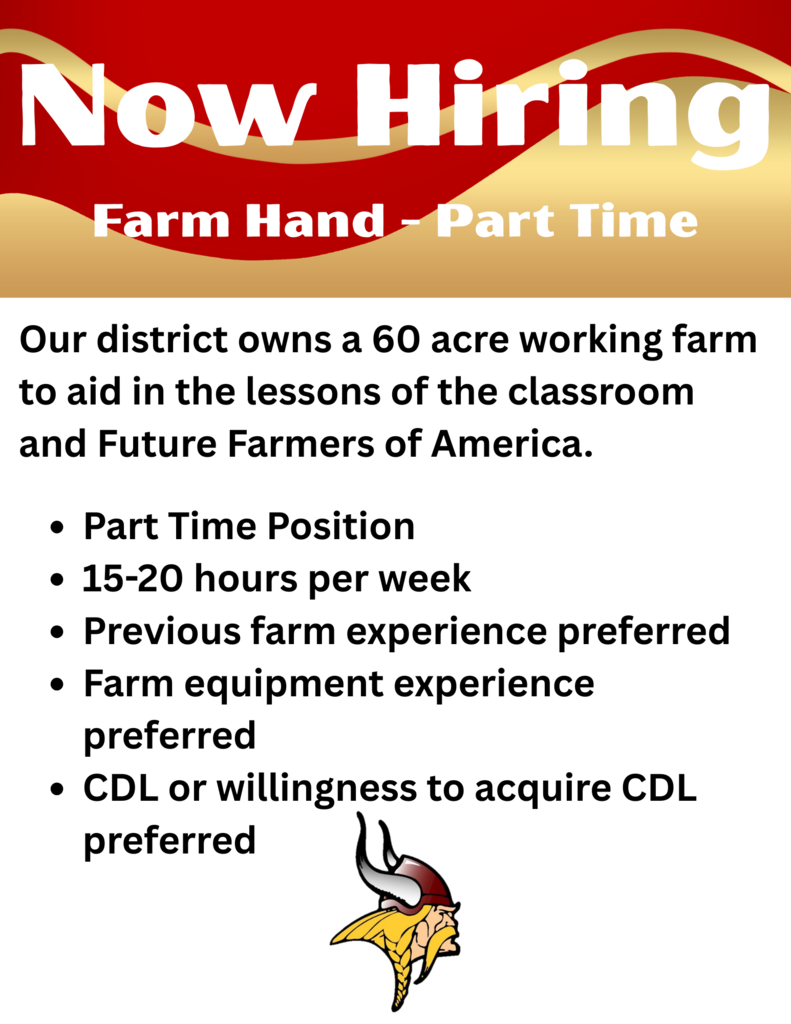Now Hiring Farm Hand Information