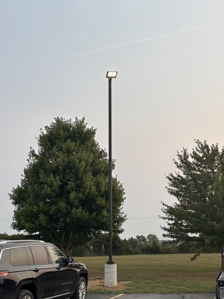 9-9-25 New Lighting North Side Parking Lot