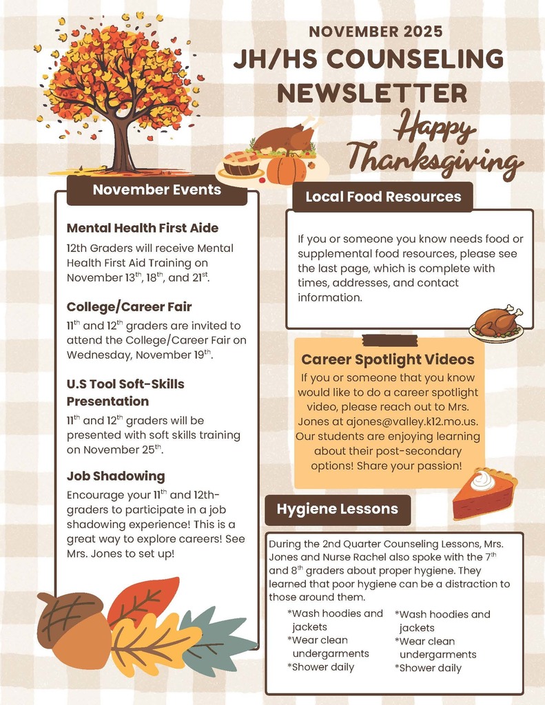 November Counseling Newsletter image