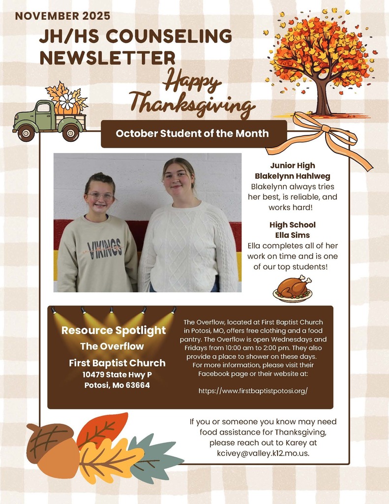 November Counseling Newsletter image