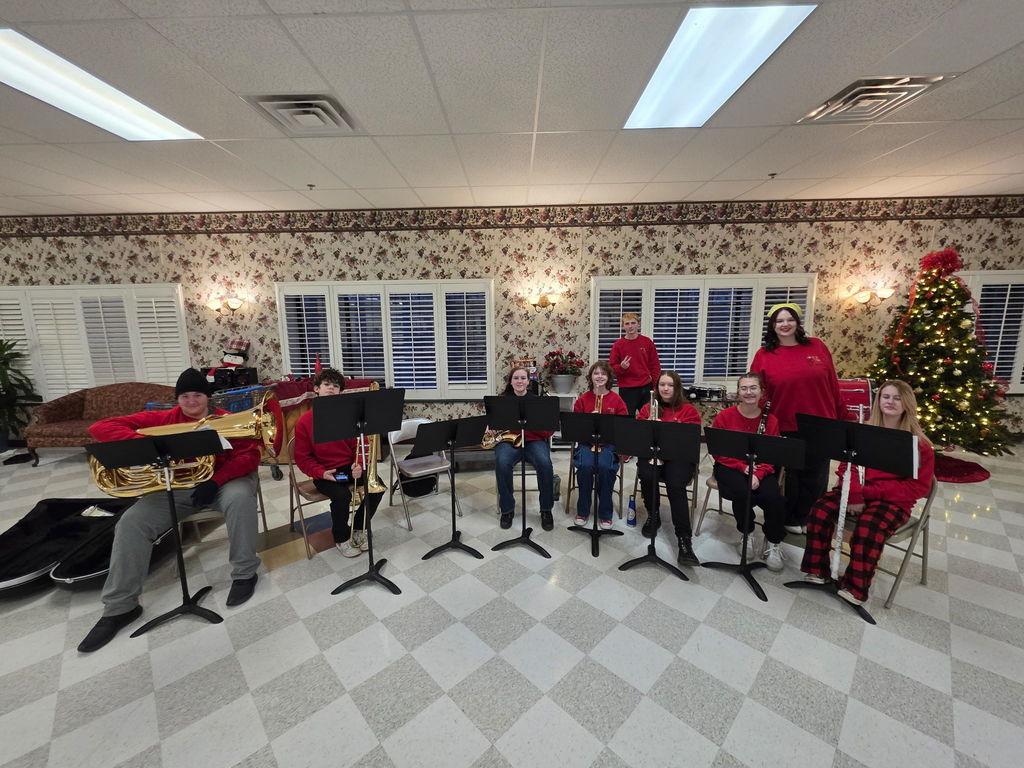 Band students posing for picture