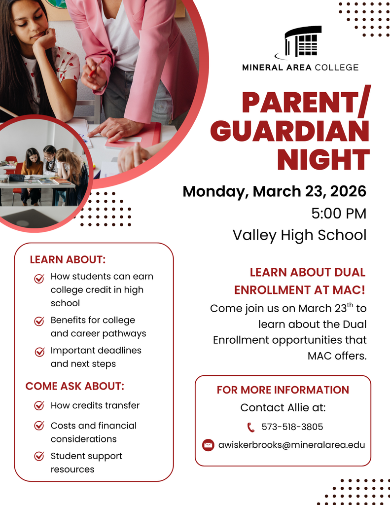 Parent Guardian Night Monday March 23 2026 5:00 PM Valley High School
