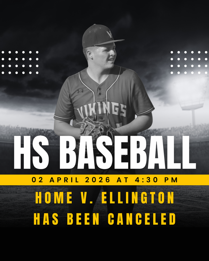 HS Baseball 02 April 2026 at 4:30 PM Home v Ellington Has been cancelled