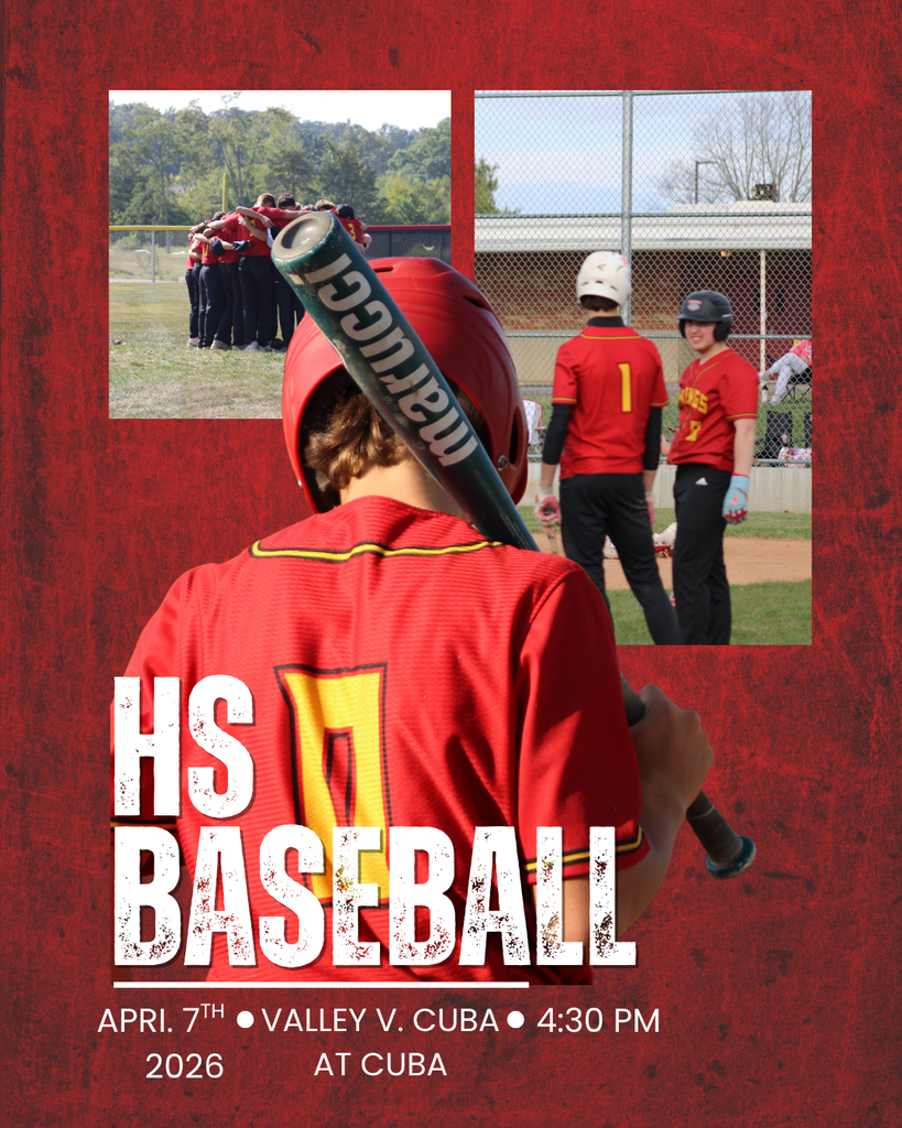 HS Baseball April 7 2026 Valley V Cuba at Cuba 4:30 pm