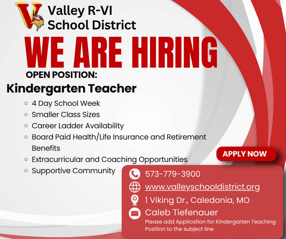 We are Hiring Kindergarten Teacher
