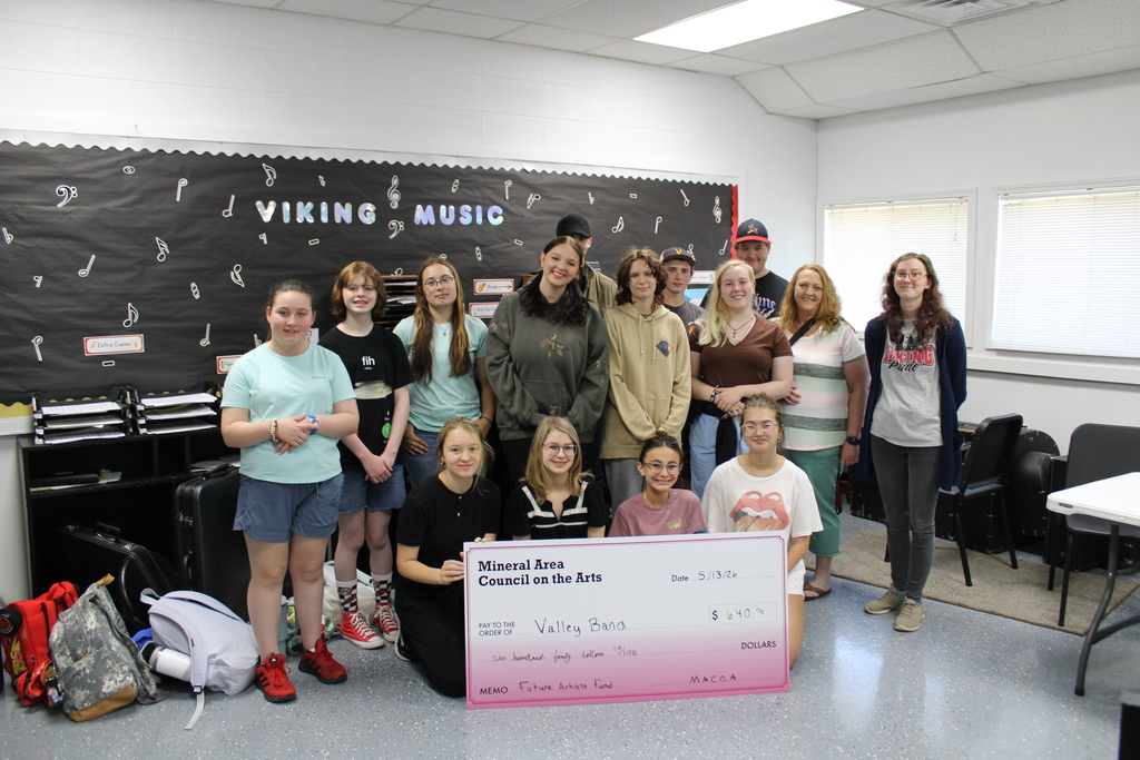 Band Students Accepting Grant