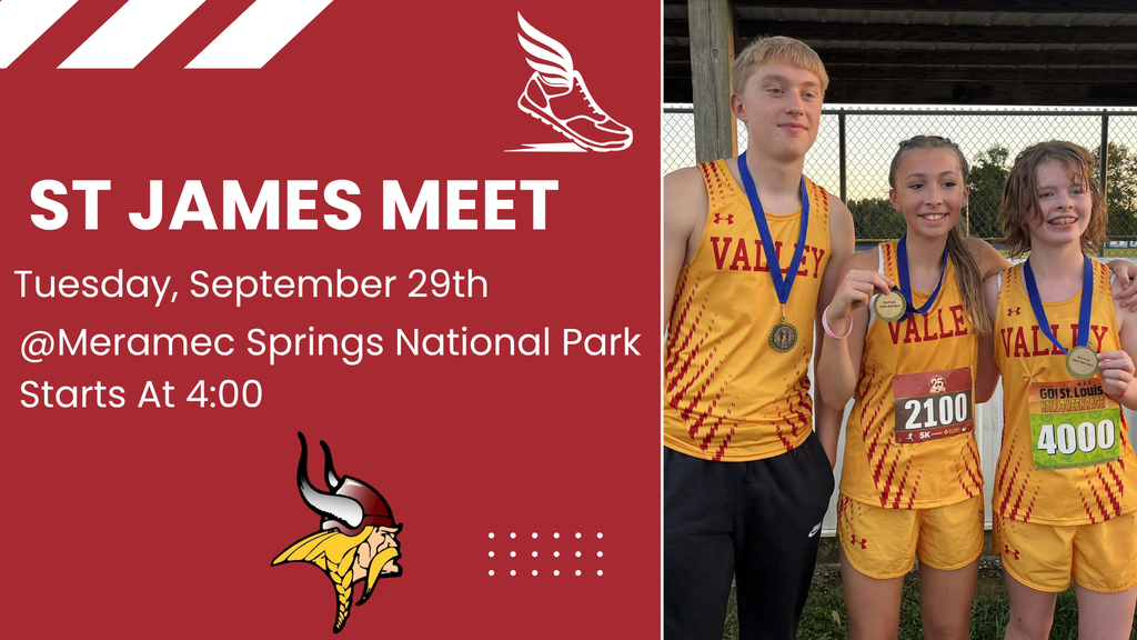 St James Meet Tuesday, September 29th @ Meramec Springs national Park Starts at 4