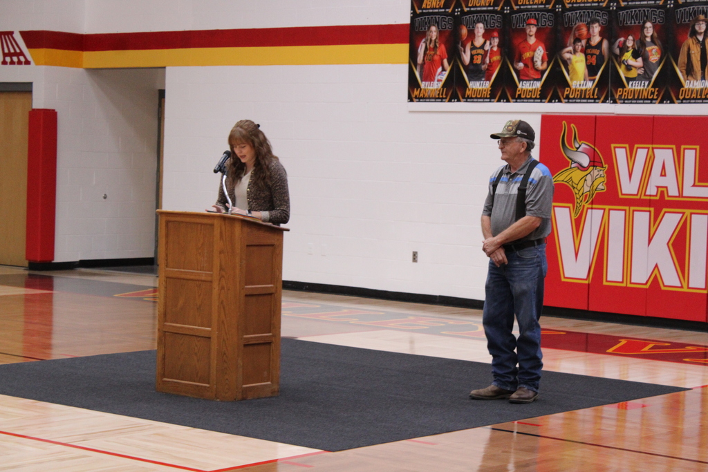 Woman speaking at podium