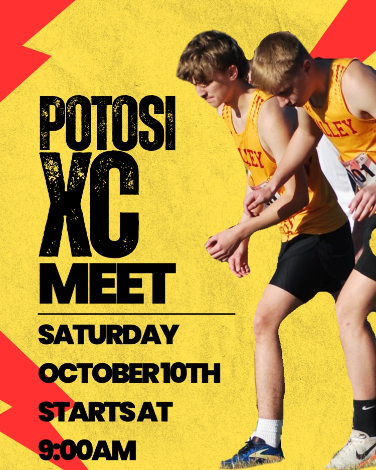 potosi xc meet Saturday October 10th starts at 9:00 am