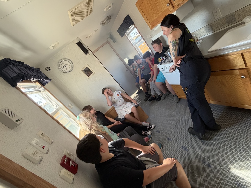Students on simulator