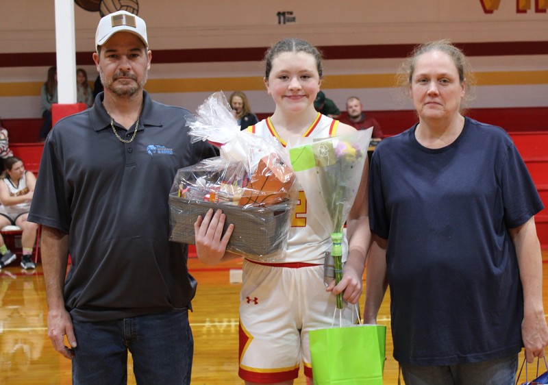 Athlete with parents