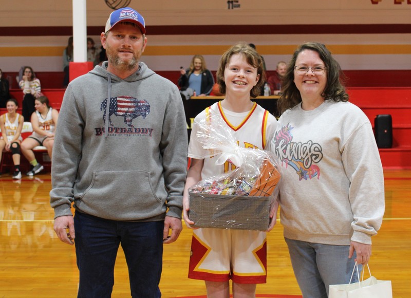 athlete with parents