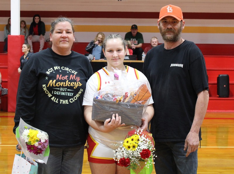 athlete with parents