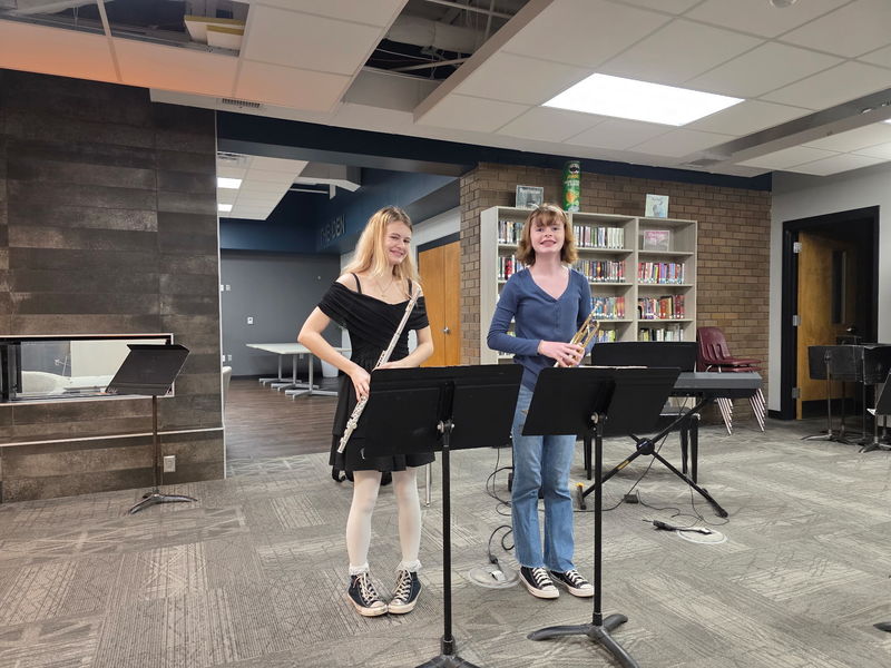 Student Playing Instrument