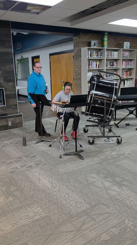 Student Playing Instrument