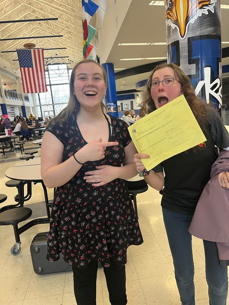 Student receiving certificate